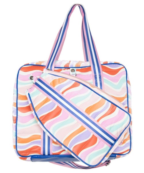 Multi Abstract Puffer Pickleball Tote