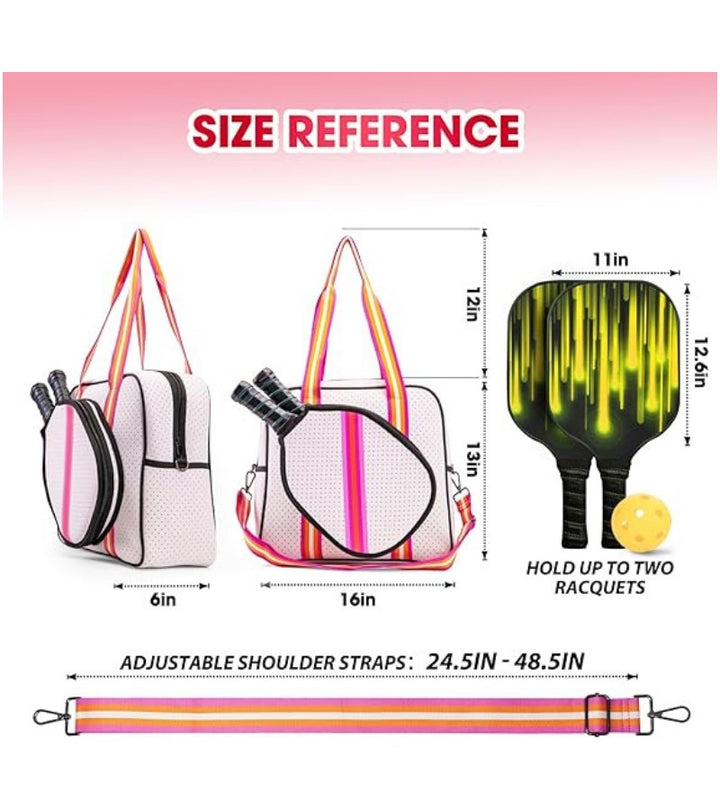 Custodia In Neoprene Per Racchetta Da Pickleball Baoblaze – Impermeabile Con Cerniera – 24x31 Cm - 2