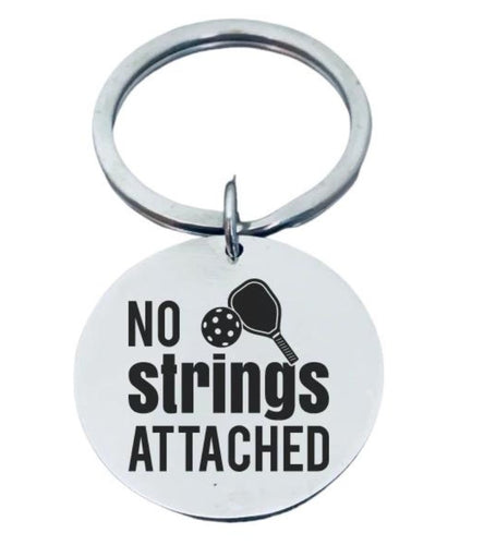 No Strings Attached Pickleball Keychain