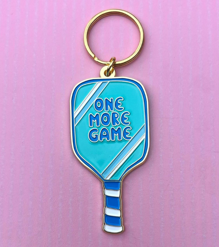 One More Game Pickleball Paddle Keychain