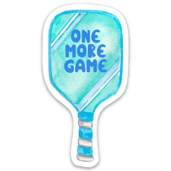 One More Game Waterproof Pickleball Sticker