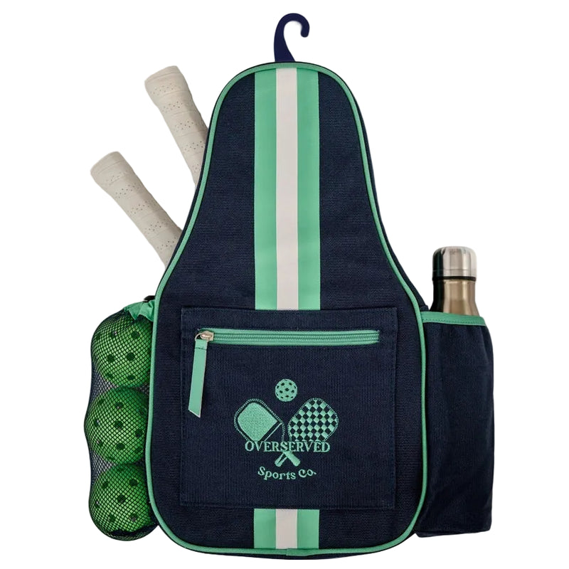 Load image into Gallery viewer, Overserved Pickleball Sling Bag Navy / Kelly Green
