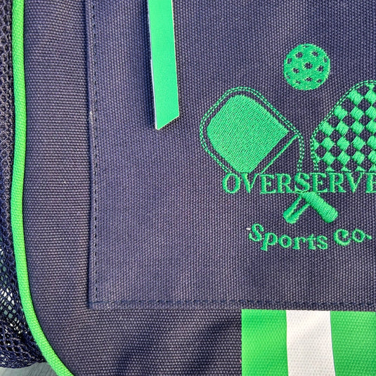 Overserved Pickleball Tote Detail Navy / Green