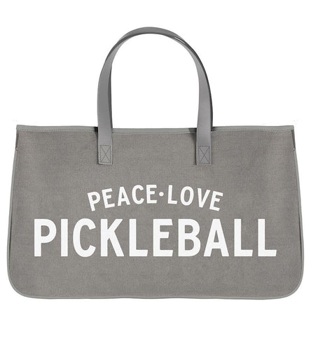 Peace Love Pickleball Canvas Tote Bag