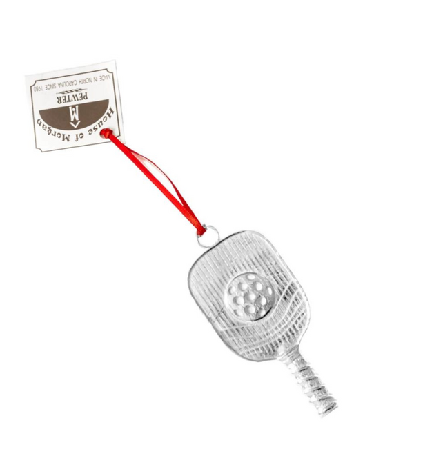 Pewter Pickleball Paddle Ornament