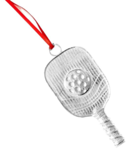 Pewter Pickleball Paddle Ornament