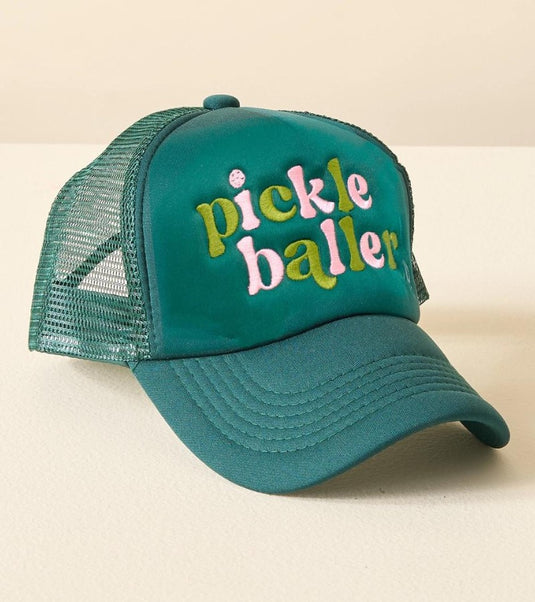 Mens Pickleball Hat Funny Pickleballer Mesh Back Trucker Hat