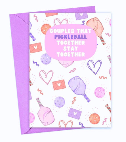 Pickleball Anniversary or Valentines Day Card