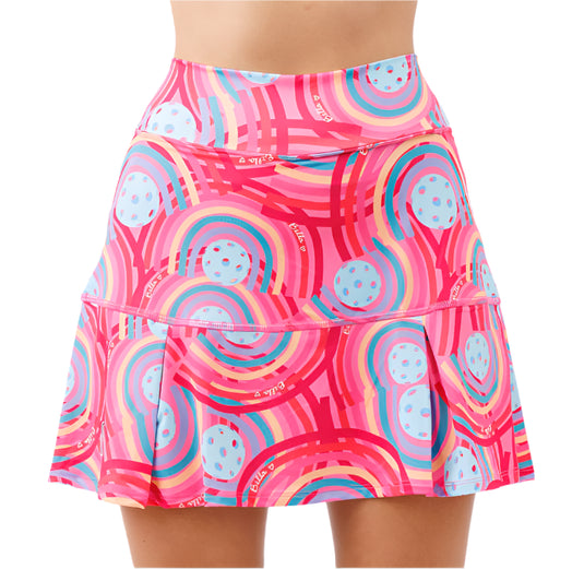 Pickleball Bella Circles Drop Pleat Skort