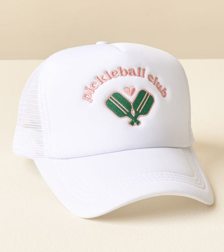 Pickleball Club Trucker Hat - White