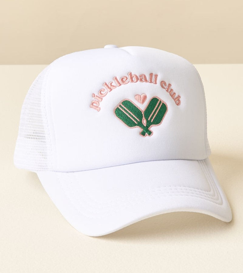 Load image into Gallery viewer, Pickleball Club Trucker Hat - White
