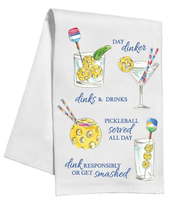 Pickleball Cocktails Kitchen Towel