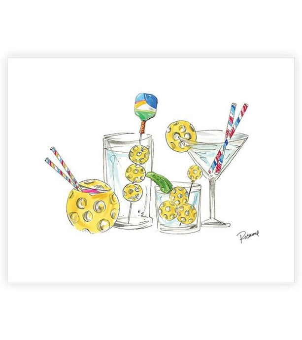 Pickleball Cocktails Limited Art Print