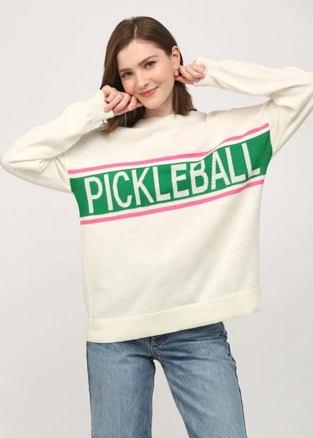 Womens Pickleball Crew Neck Sweater