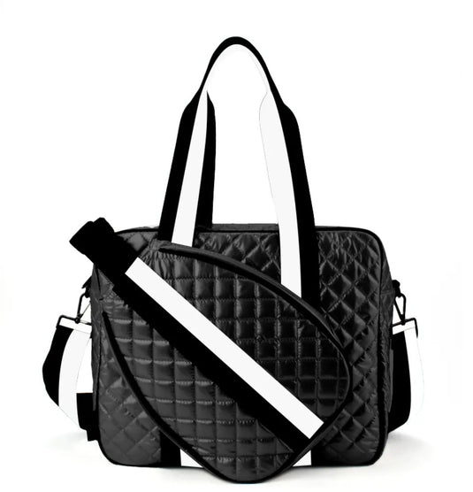 Pickleball Diamond Tote - Black front