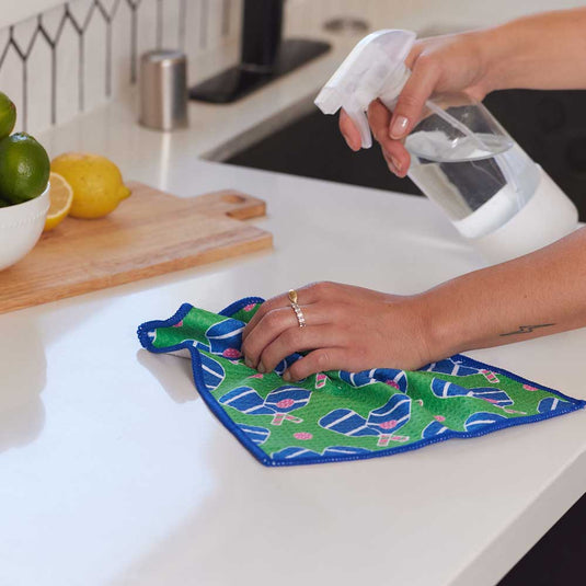 Pickleball Dish Towel In Use