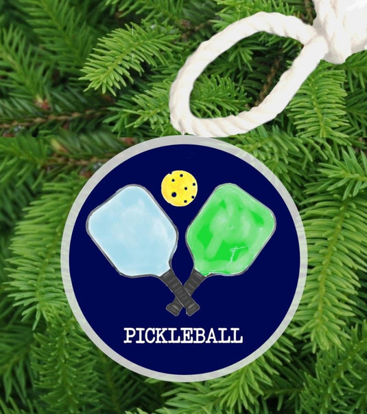 Pickleball Double Paddle Ornament
