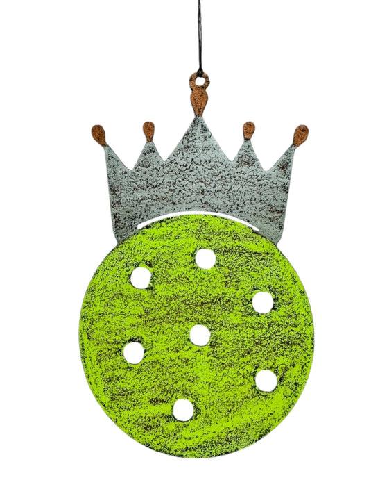 Pickleball Royalty Recycled Metal Sign - Silver