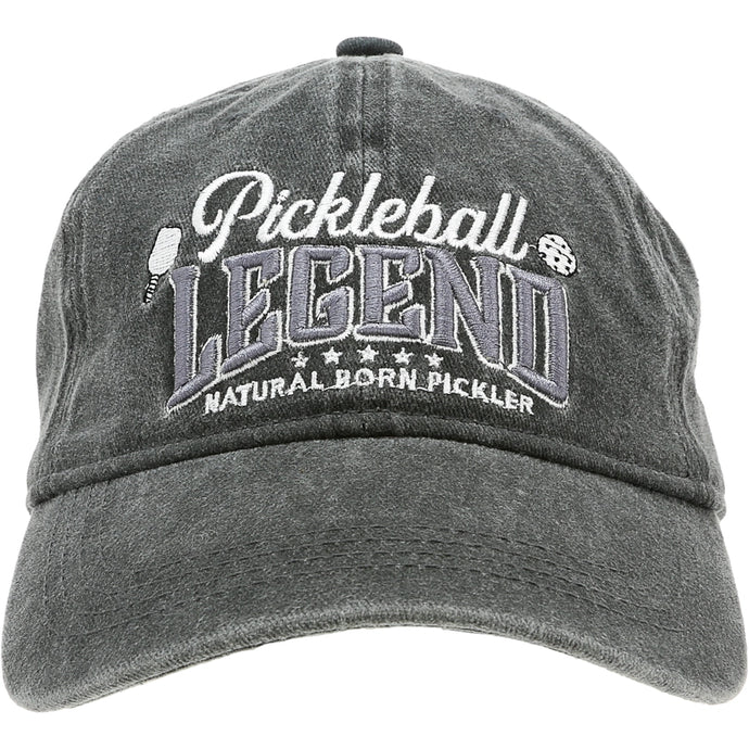 Pickleball Legend Embroidered Grey Cap