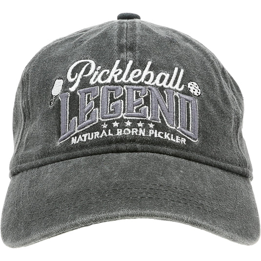 Pickleball Legend Embroidered Grey Cap