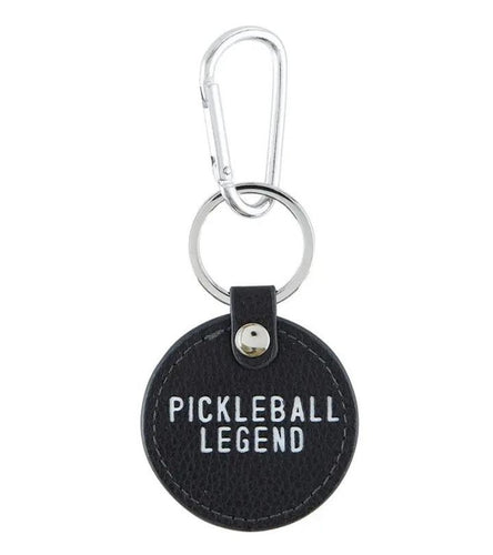 Pickleball Legend Leather Keychain