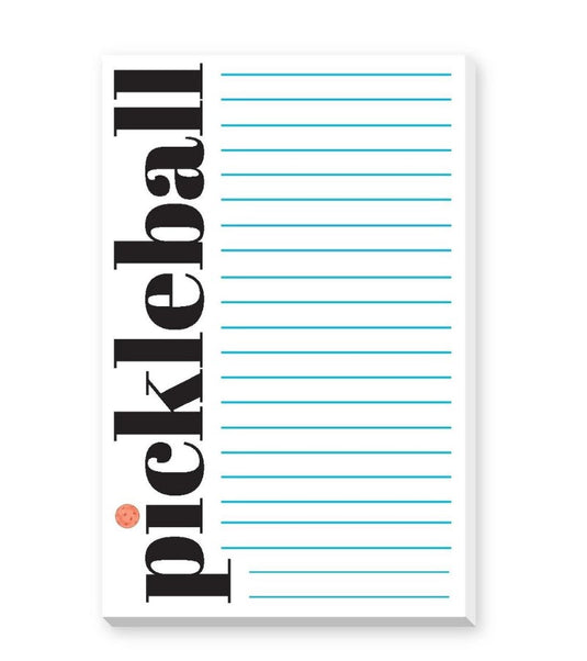 Pickleball Lined Large Note Pad