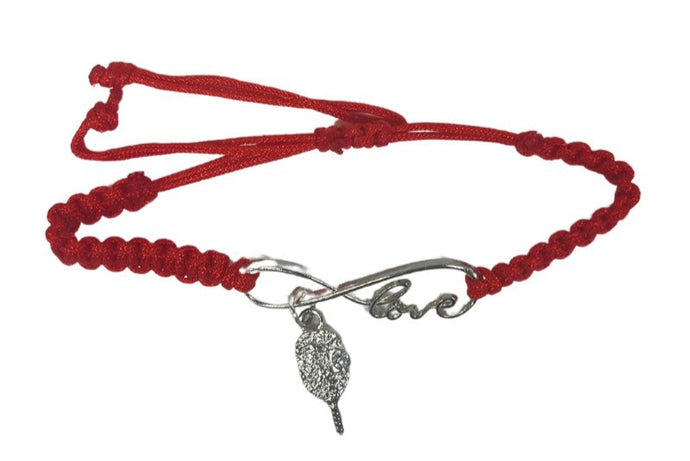 Love Pickleball Rope Bracelet Red