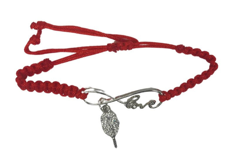 Load image into Gallery viewer, Love Pickleball Rope Bracelet Red
