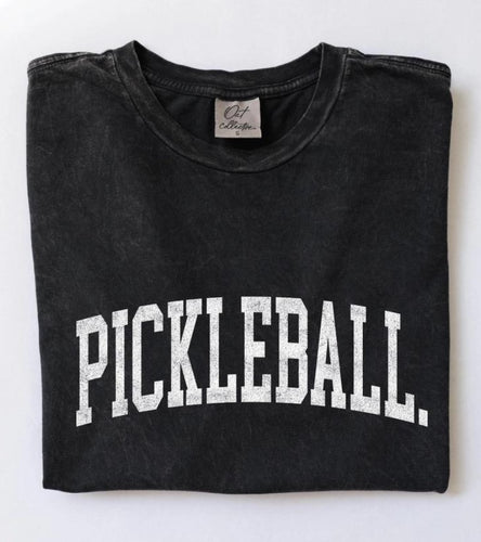 Pickleball Mineral Wash T-Shirt Black