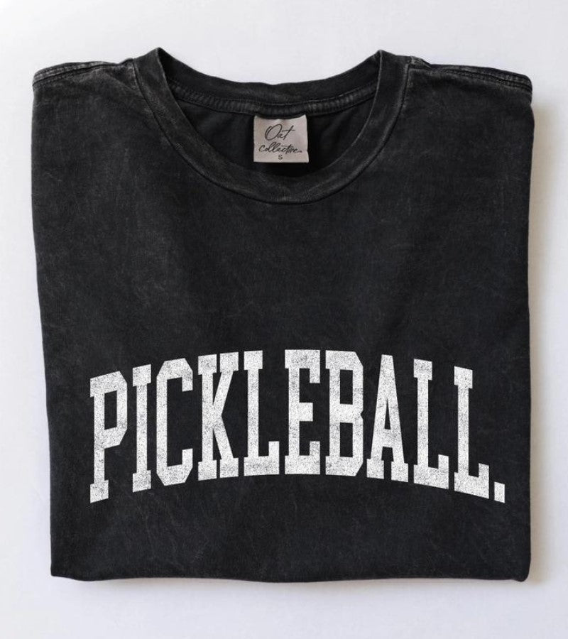 Load image into Gallery viewer, Pickleball Mineral Wash T-Shirt Black
