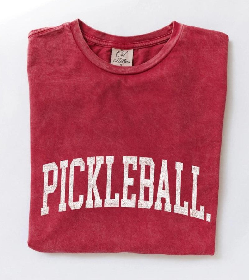 Load image into Gallery viewer, Pickleball Mineral Wash T-Shirt Cardinal Red

