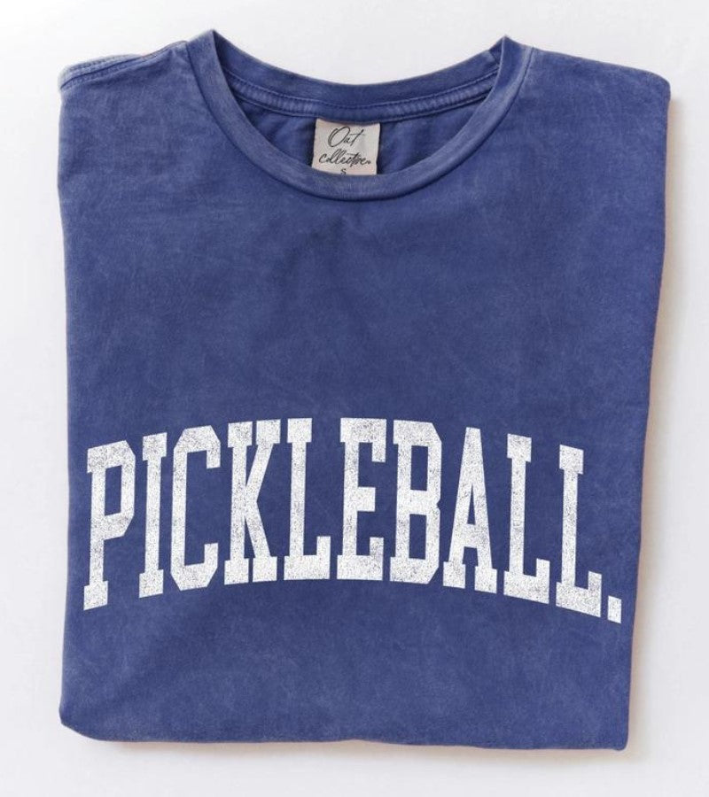 Load image into Gallery viewer, Pickleball Mineral Wash T-Shirt Denim Blue
