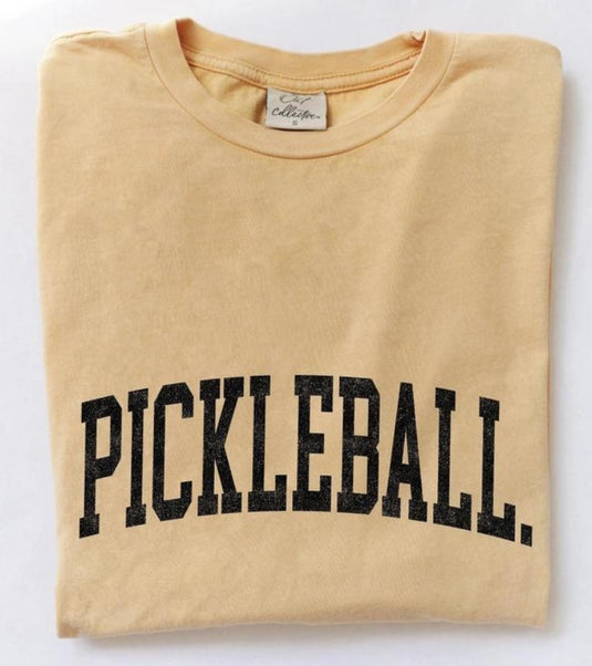 Pickleball Mineral Wash T-Shirt Golden Yellow