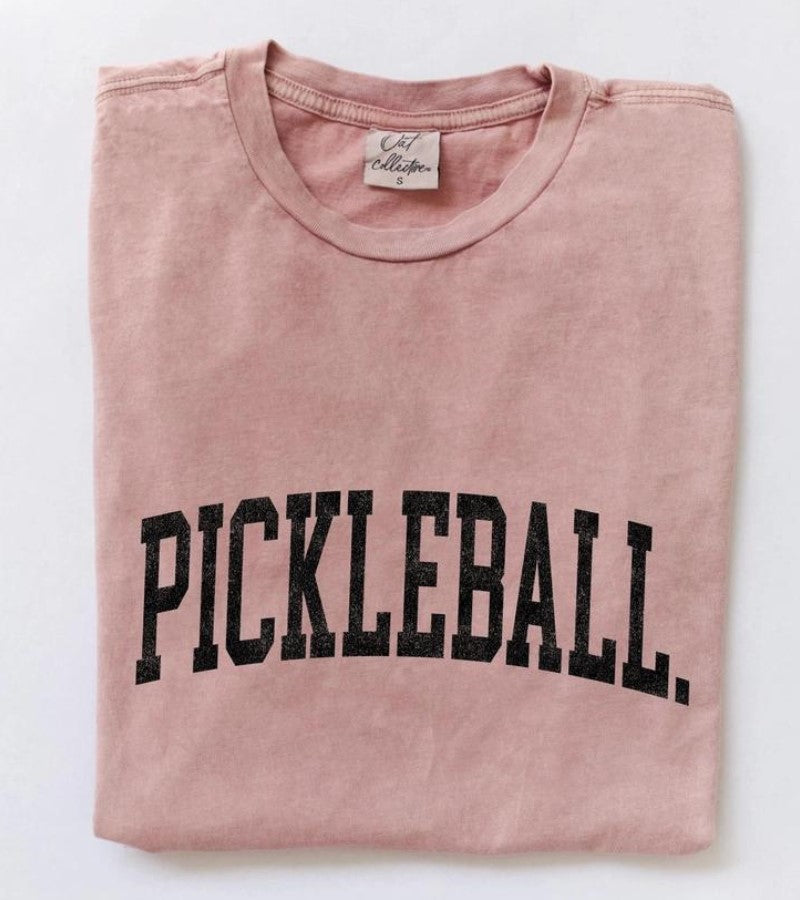 Load image into Gallery viewer, Pickleball Mineral Wash T-Shirt - Soft Pink
