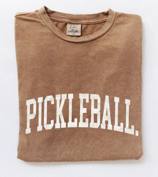 Pickleball Mineral Wash T-Shirt - Toast