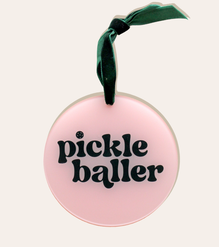 Pickle Baller Acrylic Ornament
