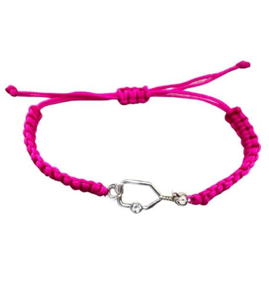 Pickleball Paddle Rope Bracelet - Hot Pink