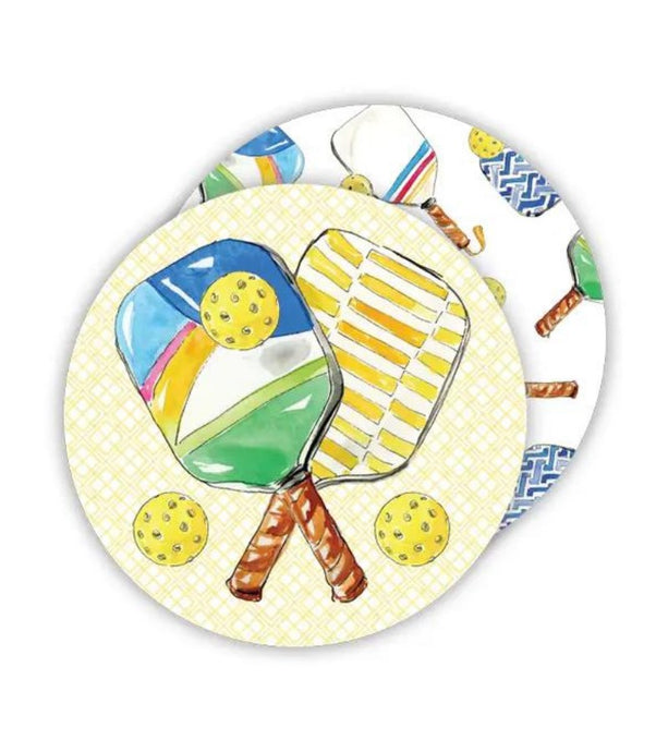 Designer Pickleball Paddle 2 Sided Coasters