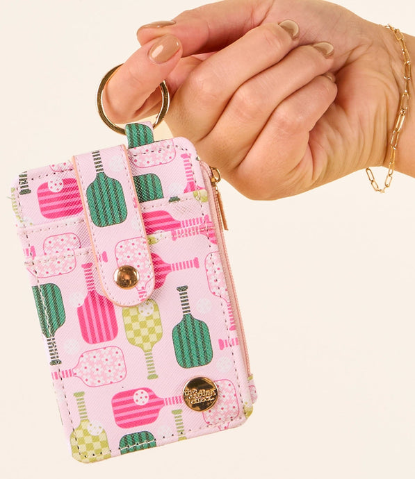 Pickleball Party Keychain Wallet with Hand