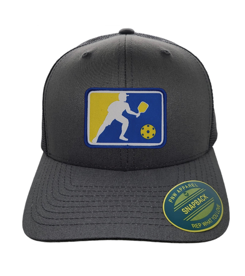 Load image into Gallery viewer, Pickleball Player Style Snapback hat - Grey/Black
