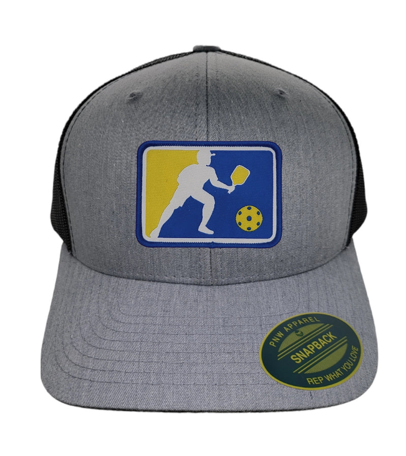 Load image into Gallery viewer, Pickleball Player Style Snapback Hat - Heather Grey

