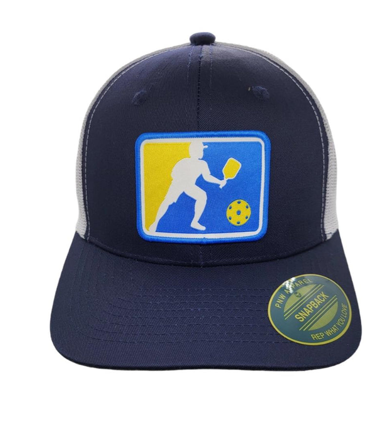 Load image into Gallery viewer, Pickleball Player Style Snapback Hat - Navy
