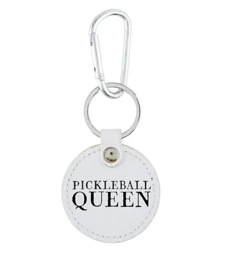 Pickleball Queen Leather Keychain