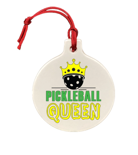 Pickleball Queen Ceramic Ornament