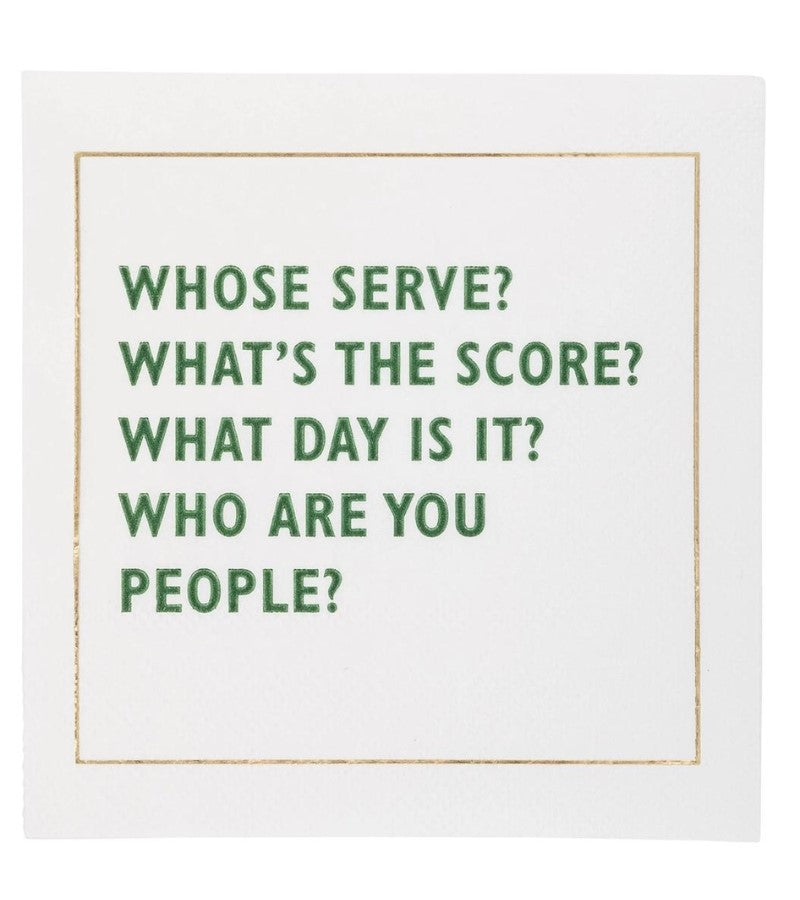 Load image into Gallery viewer, Pickleball Sayings Cocktail Napkins - Qty 18
