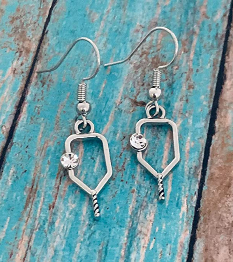 Load image into Gallery viewer, Pickleball Paddle Drop Earrings
