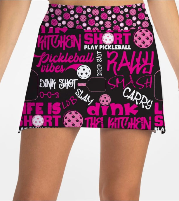 Pickleball Slam Pink Skort Short