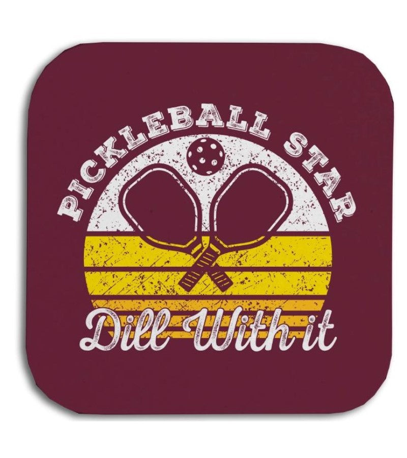 Load image into Gallery viewer, Pickleball Star Dill With It Coaster
