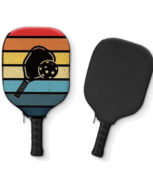 Pickle Pad Striped Pickleball Paddle Cover No Storage