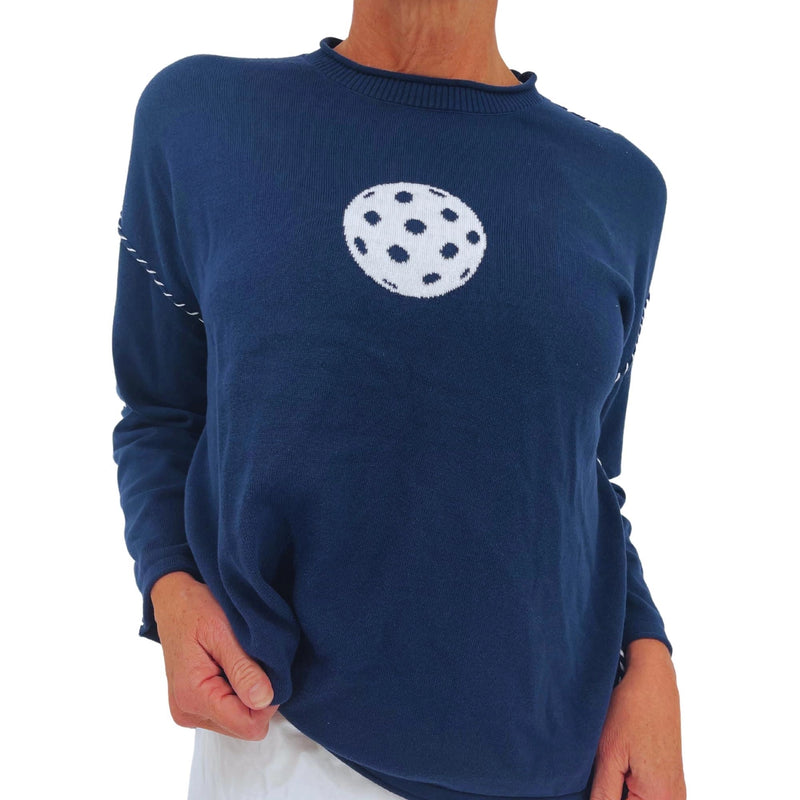 Load image into Gallery viewer, Pickleball Sweater Navy Blue
